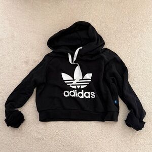 Adidas original black crop hoodie